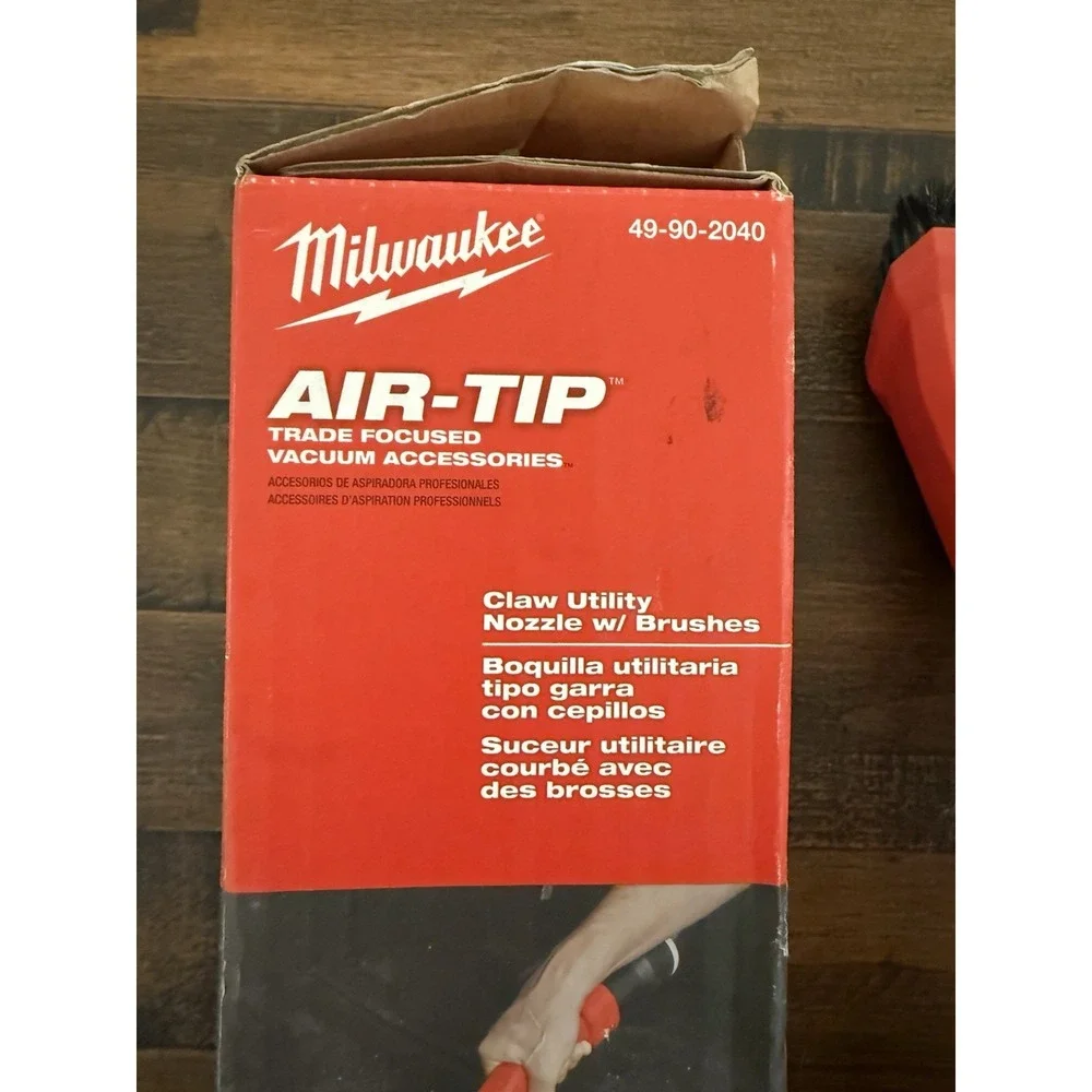 Milwaukee 49-90-2040 AIR-TIP Vacuum Claw Utility Nozzle w/ Brushes New! Read!